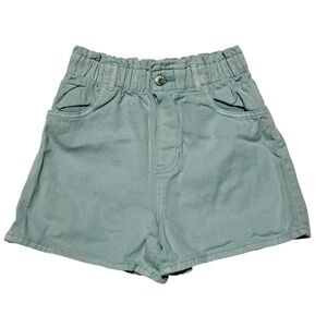 H&M High Waist Sage Green Shorts